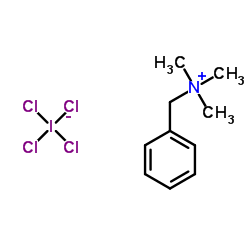 Benzyltrimethylammonium tetrachloroiodate Structure