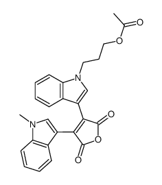 3-[1-[3-(Hydroxy)propyl]-1H-indol-3-yl]-4-(1-Methyl-1H-indol-3-yl)-2,5-furandione Acetate Structure
