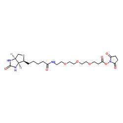 Biotin-PEG3-NHS ester Structure