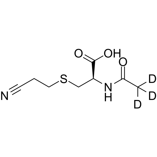 N-Acetyl-S-(2-cyanoethyl)-L-cysteine-d3 Structure
