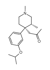 trans-4-(3-iso-propoxyphenyl)-1,3-dimethyl-4-(2-propionyl)piperidine Structure