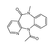 11-acetyl-6-methylpyrido[3,2-c][1,5]benzodiazepin-5-one结构式