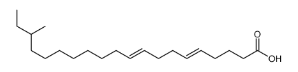 18-methyl-5,9-eicosadienoic acid Structure