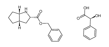 S,S,S-2-azabicyclo[3,3,0]-octane-3-carboxylic acid benzyl ester L-mandelic acid salt结构式