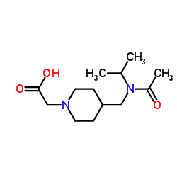 (4-{[Acetyl(isopropyl)amino]methyl}-1-piperidinyl)acetic acid Structure