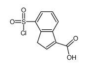 4-chlorosulfonyl-3H-indene-1-carboxylic acid Structure