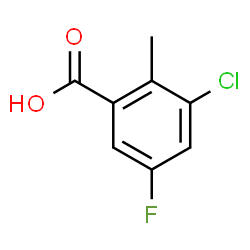 3-chloro-5-fluoro-2-methylbenzoic acid Structure
