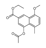4-(乙酰基氧基)-8-甲氧基-5-甲基-2-萘羧酸乙酯结构式