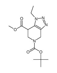5-叔-丁基 7-甲基 1-乙基-6,7-二氢-1H-[1,2,3]三唑并[4,5-c]吡啶-5,7(4H)-二甲酸基酯结构式