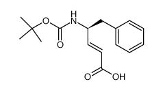 (2E)-4-[(tert-Butoxycarbonyl)amino]-5-phenyl-2-pentenoic acid结构式