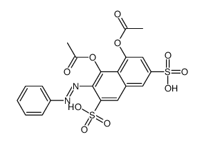 4,5-diacetyloxy-3-phenyldiazenylnaphthalene-2,7-disulfonic acid Structure
