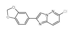 2-(1,3-苯并二氧代-5-基)-6-氯咪唑并[1,2-b]吡嗪结构式