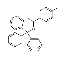 ((1-(4-fluorophenyl)ethoxy)methanetriyl)tribenzene结构式