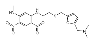 3-N-[2-[[5-[(dimethylamino)methyl]furan-2-yl]methylsulfanyl]ethyl]-1-N-methyl-4,6-dinitrobenzene-1,3-diamine Structure