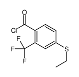 4-ethylsulfanyl-2-(trifluoromethyl)benzoyl chloride Structure