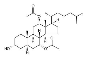 7α,12α-diacetoxy-5β-cholestan-3α-ol结构式