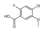 4-chloro-2-fluoro-5-methoxybenzoic acid结构式