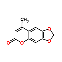 4-甲基-6,7-亚甲基二氧代香豆素结构式