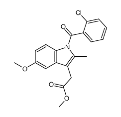 [1-(2-chloro-benzoyl)-5-methoxy-2-methyl-indol-3-yl]-acetic acid methyl ester结构式