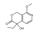 4-ethyl-4-hydroxy-8-methoxy-1H-pyrano[3,4-c]pyridin-3(4H)-one结构式
