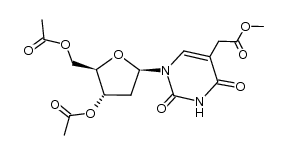 3',5'-di-O-acetyl-5-(methoxycarbonylmethyl)-2'-deoxyuridine Structure