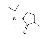 1-(叔丁基二甲基甲硅烷基)-3-甲基吡咯烷-2-酮结构式