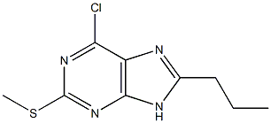6-chloro-2-(methylthio)-8-propyl-9H-purine结构式