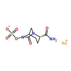 Sodium ({[(2S)-2-carbamoyl-7-oxo-1,6-diazabicyclo[3.2.1]oct-6-yl]oxy}sulfonyl)oxidanide structure