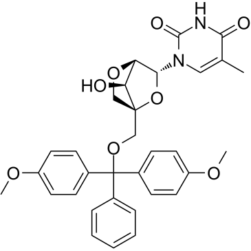 1-((1R,3R,4R,7S)-1-((二(4-甲氧苯基)(苯基)甲氧基)甲基)-7-羟基-2,5-二氧杂二环[2.2.1]庚烷-3-基)-5-甲基嘧啶-2,4(1H,3H)-二酮结构式