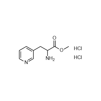 2-氨基-3-(吡啶-3-基)丙酸甲酯二盐酸盐结构式