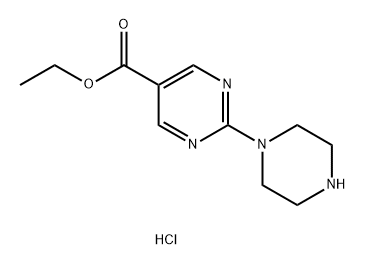 Ethyl2-(piperazin-1-yl)pyrimidine-5-carboxylatehydrochloride Structure