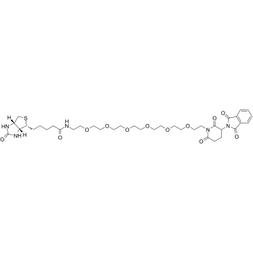Biotin-PEG6-Thalidomide Structure