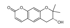 (R)-7-Hydroxy-8,8-dimethyl-7,8-dihydro-2H,6H-benzo[1,2-b:5,4-b']dipyran-2-one structure