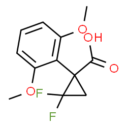 1-(2,6-dimethoxyphenyl)-2,2-difluorocyclopropane-1-carboxylic acid Structure