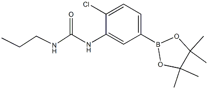 4-氯-3-(丙基脲基)苯硼酸频哪醇酯结构式