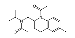 N-[(1-acetyl-1,2,3,4-tetrahydro-6-methyl-2-quinolyl)methyl]-N-isopropylacetamide Structure