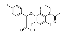 2-[3-[acetyl(ethyl)amino]-2,4,6-triiodophenoxy]-2-(4-iodophenyl)acetic acid结构式