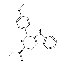 (3S)-1-(4-methoxyphenyl)-1,2,3,4-tetrahydro-β-carboline-3-carboxylic acid methyl ester Structure