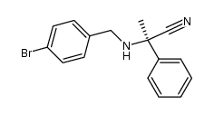 (R)-2-((4-bromobenzyl)amino)-2-phenylpropanenitrile结构式