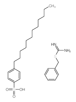 benzylsulfanylmethanimidamide; 4-dodecylbenzenesulfonic acid Structure