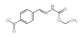 Hydrazinecarboxylicacid, 2-[(4-nitrophenyl)methylene]-, ethyl ester Structure