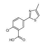 2-chloro-5-(4-methyl-1,3-thiazol-2-yl)benzoic acid结构式