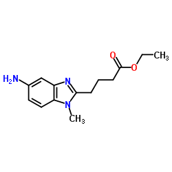 5-氨基-1-甲基-1H-苯并咪唑-2-丁酸乙酯结构式