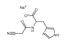 (S)-2-(cyanoacetylamino)-3-(1H-imidazol-4-yl)propionic acid, sodium salt结构式