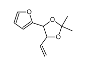 2,2-Dimethyl-4-vinyl-5-(2-furyl)-1,3-dioxolane结构式