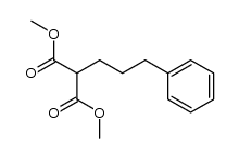 2-(3-phenylpropyl)-malonic acid dimethyl ester结构式