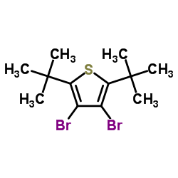 3,4-Dibromo-2,5-di-tert-butylthiophene结构式