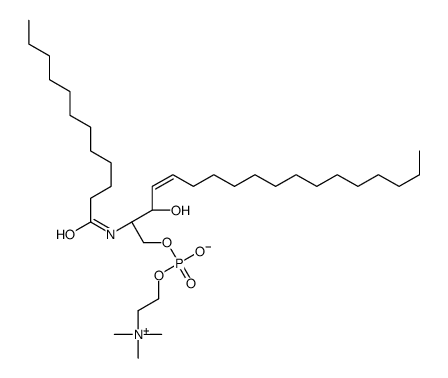 N-月桂酰-D-赤型-鞘氨酰磷酰胆碱结构式