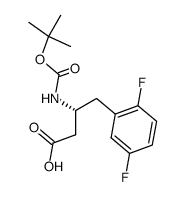 (R)-3-[((tert-Butoxy)carbonyl)amino]-4-(2,5-difluorophenyl)butanoic acid Structure
