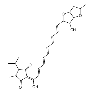 (3Z)-3-[(2E,4E,6E,8E,10E)-1-hydroxy-11-(6-hydroxy-2-methyl-2,3,3a,5,6,6a-hexahydrofuro[3,2-b]furan-5-yl)undeca-2,4,6,8,10-pentaenylidene]-1-methyl-5-propan-2-ylpyrrolidine-2,4-dione Structure